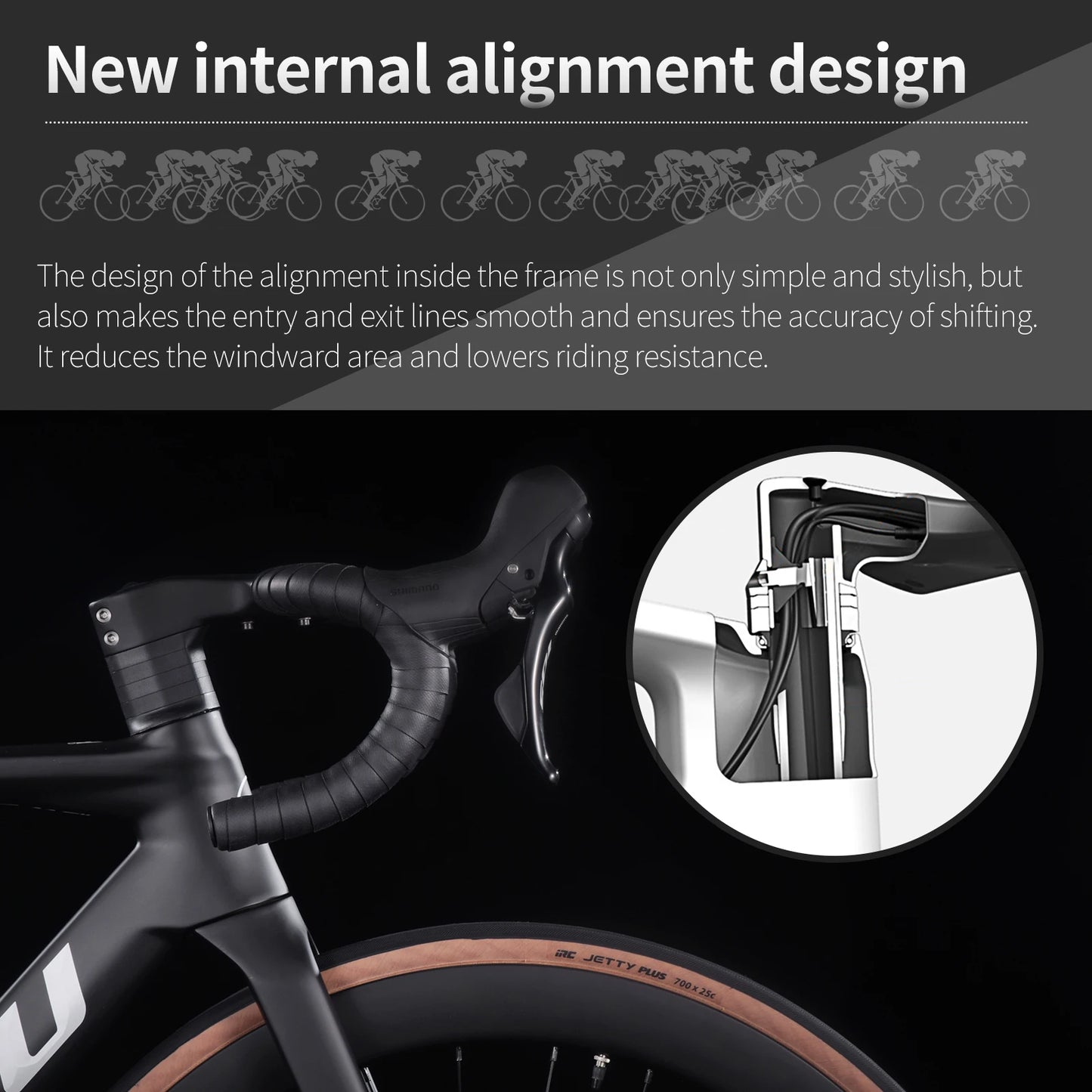 KOOTU Full Carbon Fiber Road Bicycle Pure Oil Disc Brake Ultra-Light With SHIMANO R7120 24-Speed Components Adult Bicycle