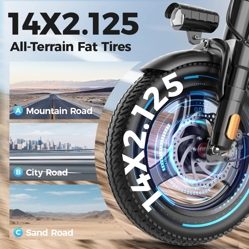 Toofly GS3 Folding Electric Bicycle 250W Motor 48V Battery