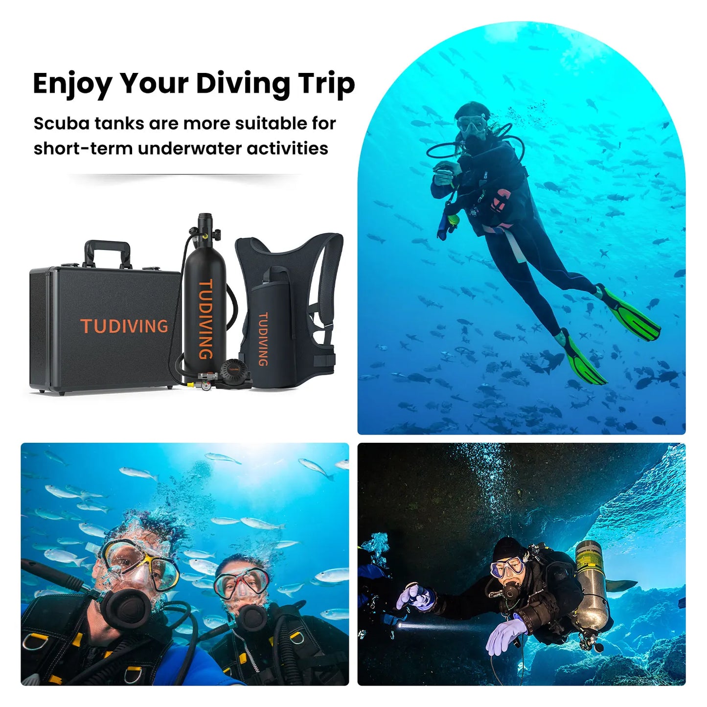 Tudiving S700Plus Portable Scuba Tank for Underwater Work