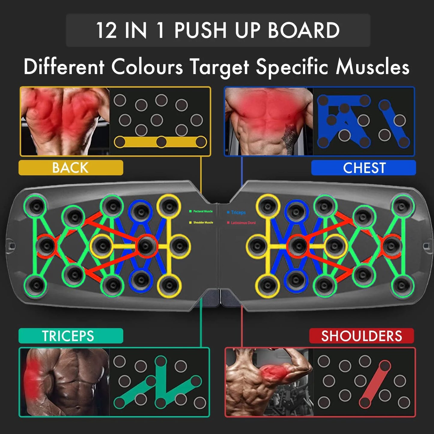Function Push Up Board Set Portable Multifunctional Fitness