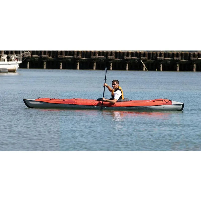 Advanced Elements AE1007R AdvancedFrame Convertible Inflatable Kayak 15 Foot Red
