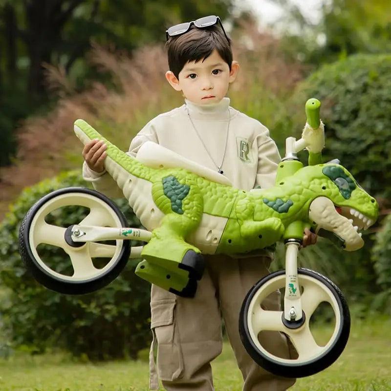 Dinosaur-Themed Toddler Balance Bike Toys for 2-7 Year Old Girls & Boys - Music & Lighting Effects, No-Pedal Training Bike, Best