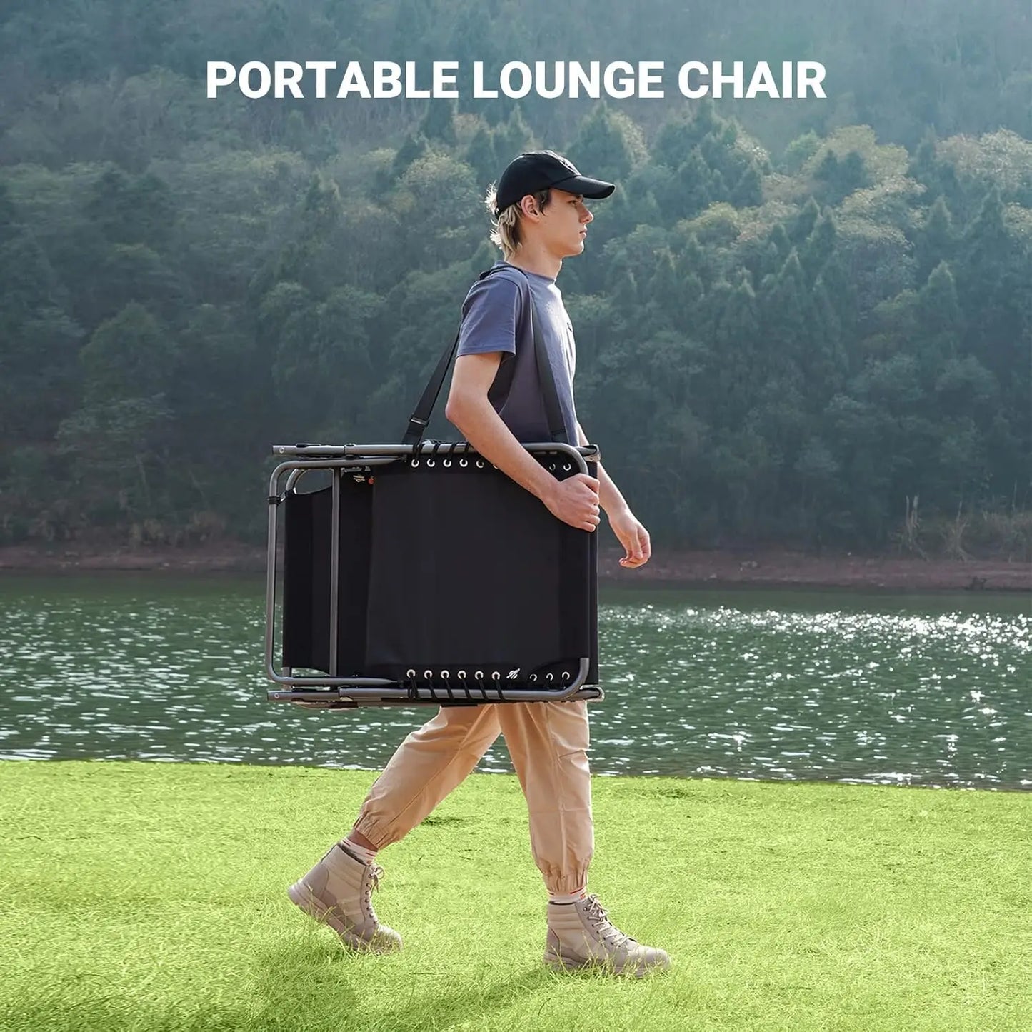 YTYI Outdoor Folding Lounge Chair FivePosition Recliner