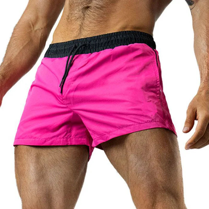 New Running Shorts Men Swimwear Men Swimsuit 2025 Swimming Trunks Short Quick-drying Sexy Mens exy Mens Swim Briefs Beach Shorts