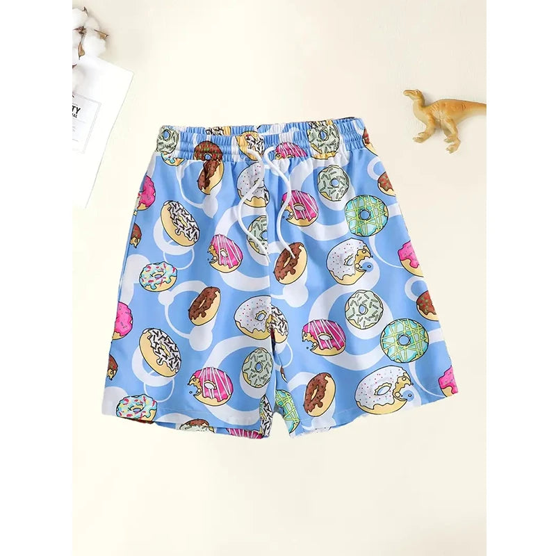 Harajuku Ice Cream 3D Print Quick Dry Board Shorts