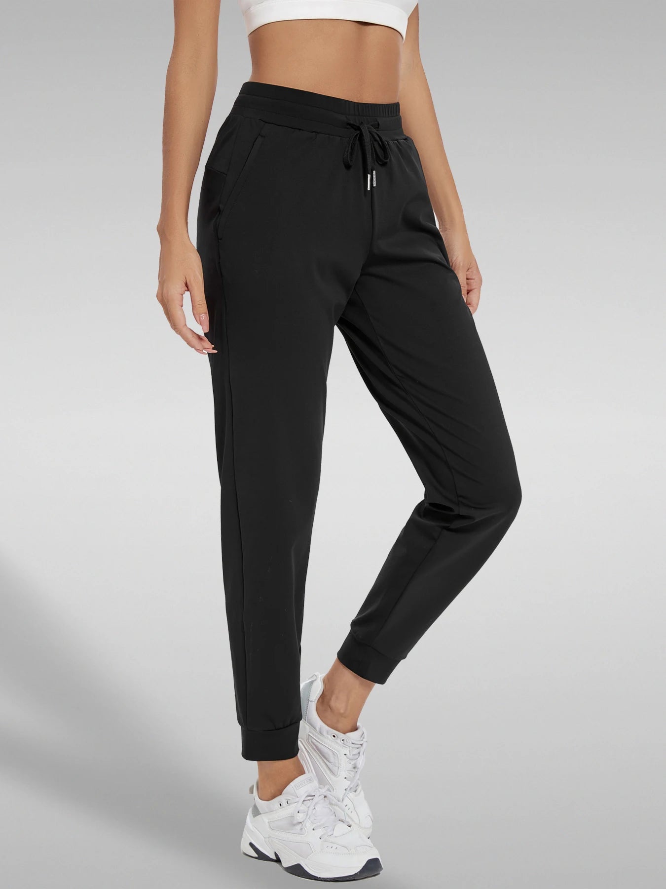 Womens High Waisted Joggers With Pockets For Workout