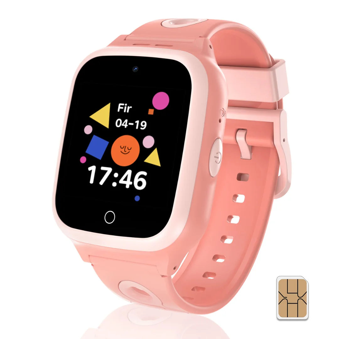 4G Smart Watch For Kids With 30 Day Free Unlimited Plan Video Call Voice Chat GPS SIM Card Included Gift For Child