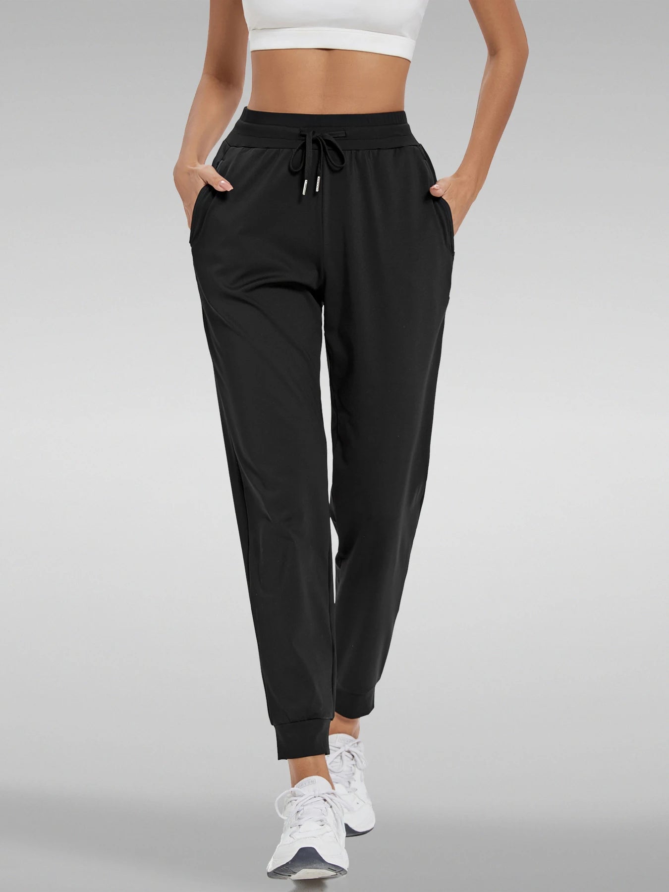 Womens High Waisted Joggers With Pockets For Workout