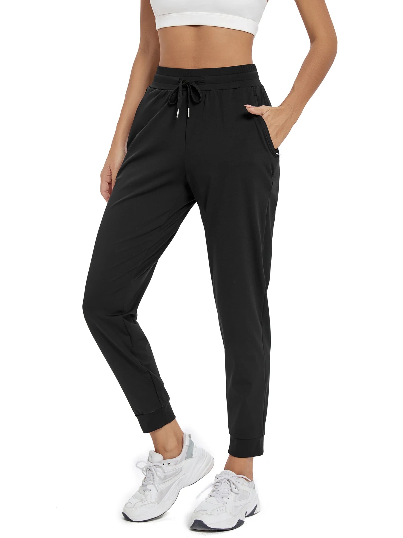 Womens High Waisted Joggers With Pockets For Workout