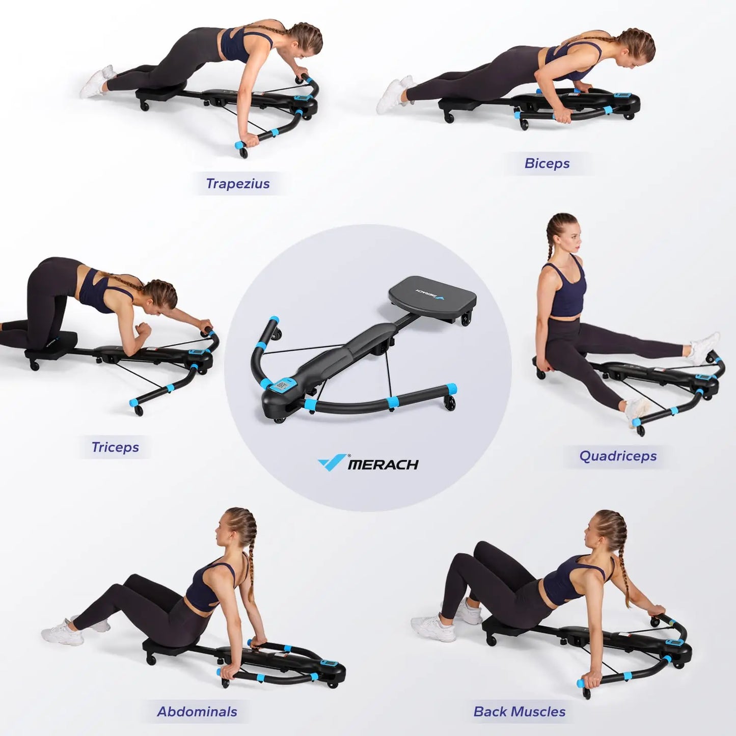 MERACH Core Trainers Ab Machines Rowing Machine For Home Gym