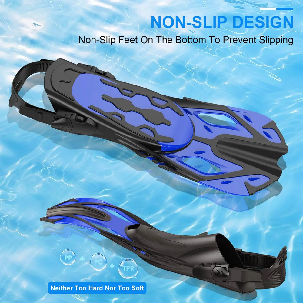 Choice Snorkel Fins Open Heel Adjustable Silicone Swimming Flippers