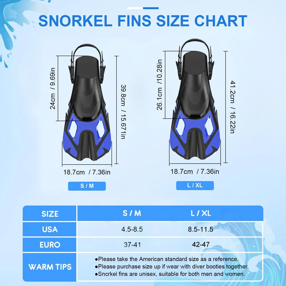 Choice Snorkel Fins Open Heel Adjustable Silicone Swimming Flippers