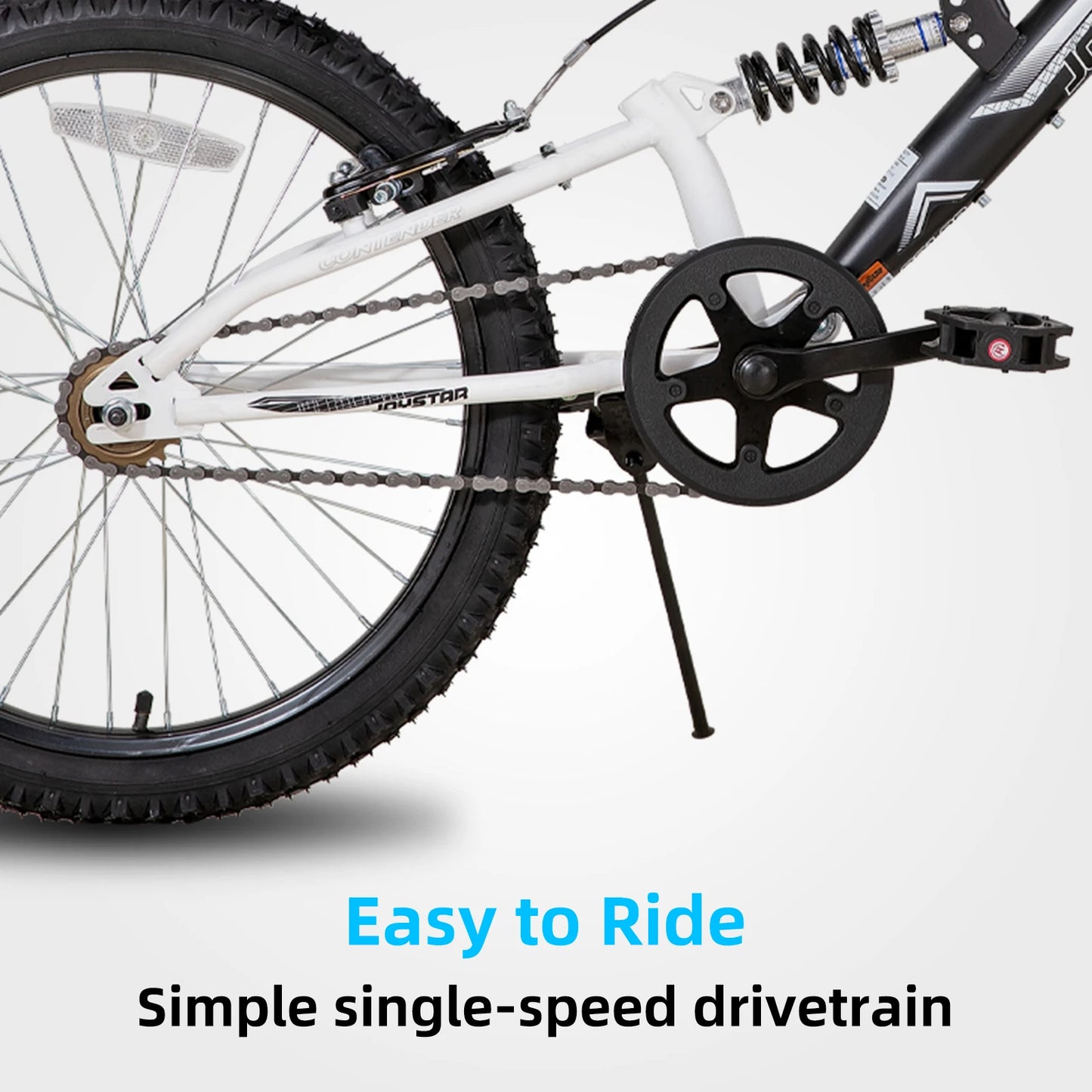 JOYSTAR 20 Inch Kids' Bike for Kids Ages 5-13 Years Old, Dual-Suspension Kids Mountain Bike