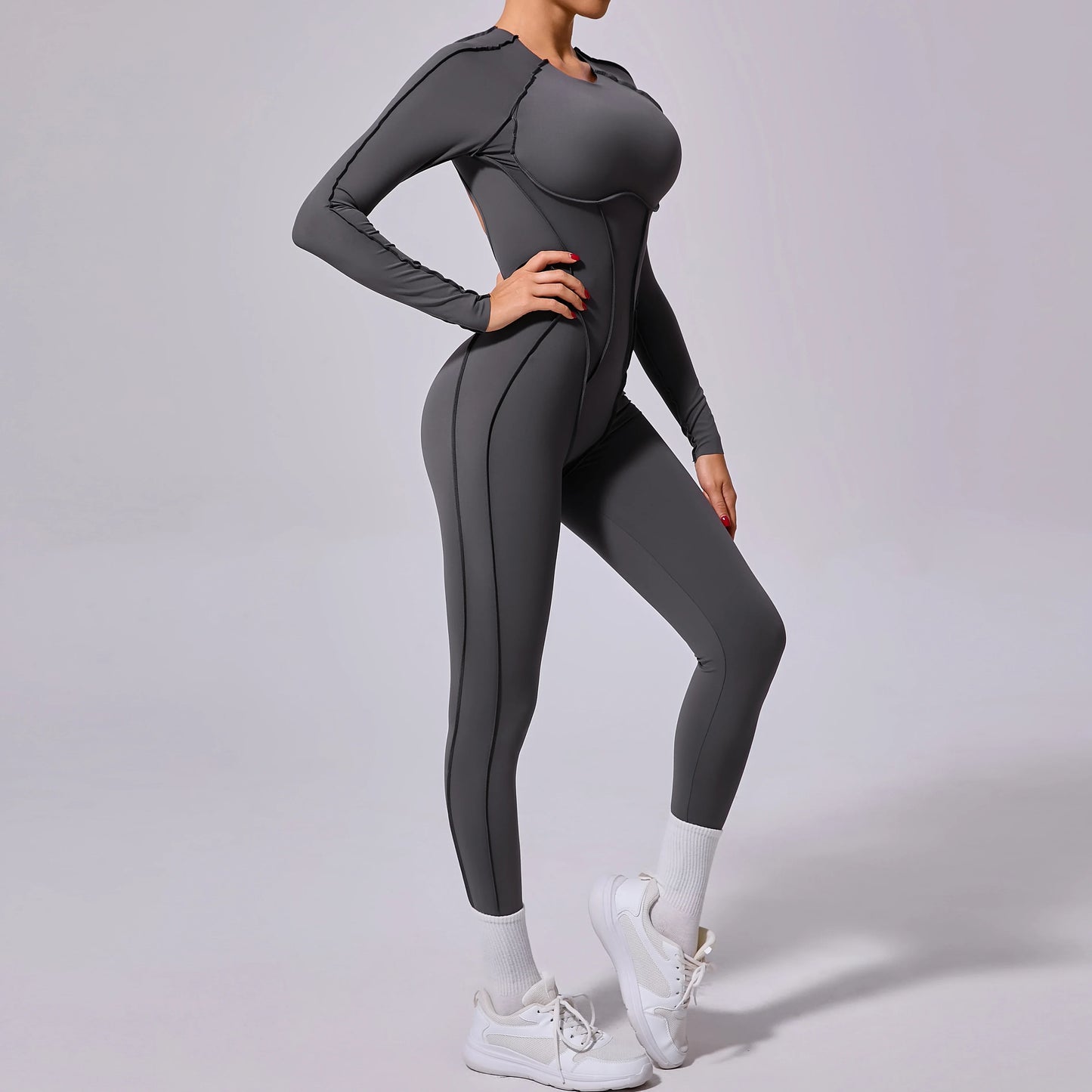 ZEEHOOHCN Women Yoga Jumpsuit One Piece Workout Bodysuit