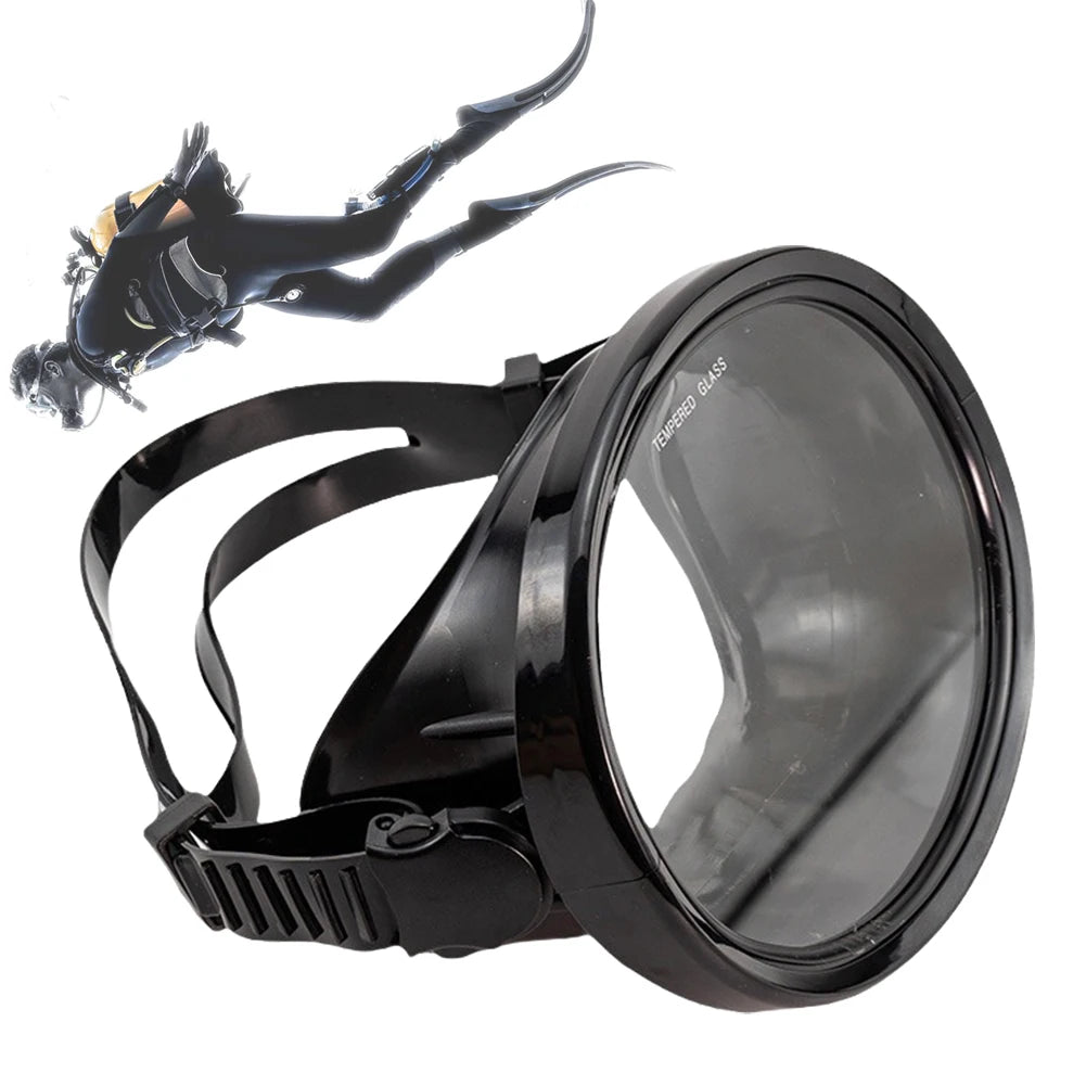 Shunmaii Oval Diving Mask Single Lens Tempered Glass Goggles
