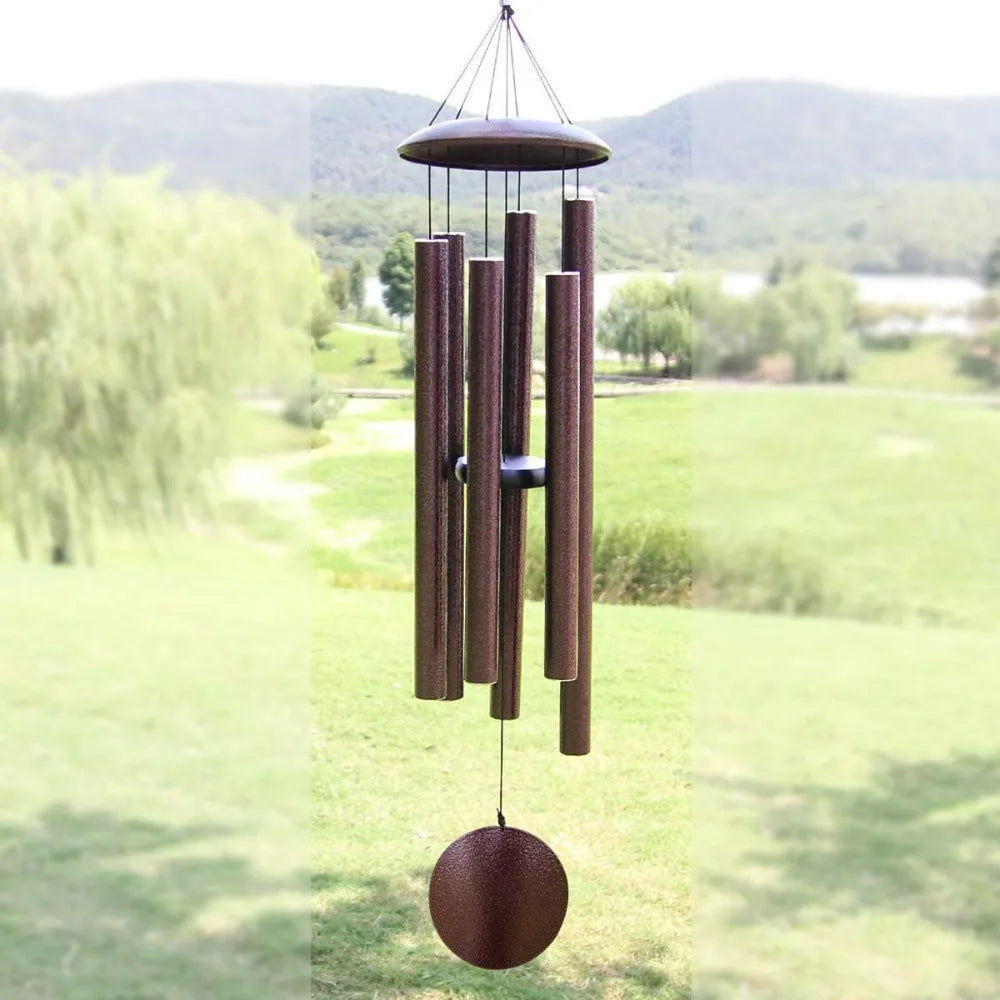 elegant outdoor wind chimes: 45" deep-toned memorial for loved ones
