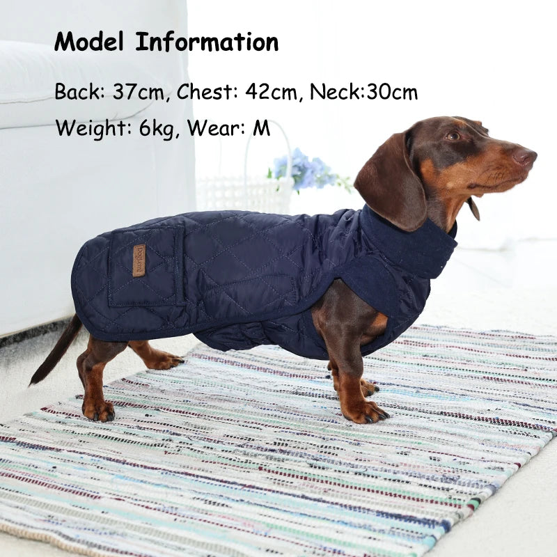 DogLemi Winter Water Repellent Dachshund Coat Windproof