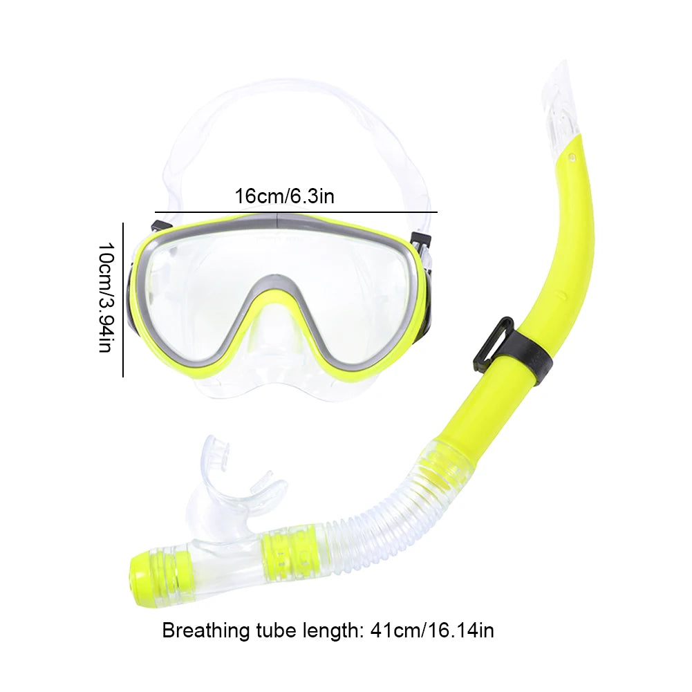 MOJOYCEDiving Diving Mask And Snorkel Set Adjustable Dry Snorkel