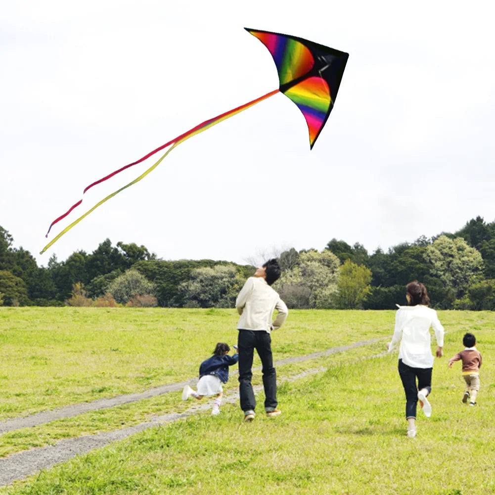 2x3m Tail Big Triangle Kite Easy To Fly Large Kite Toy with Wire Board Primary Stunt Kite Enhance Coordination for Boys Girls