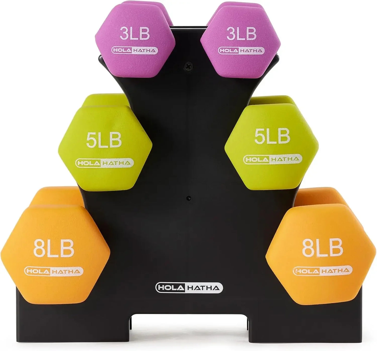 Neoprene Dumbbell Set With Rack For Home Weight Training
