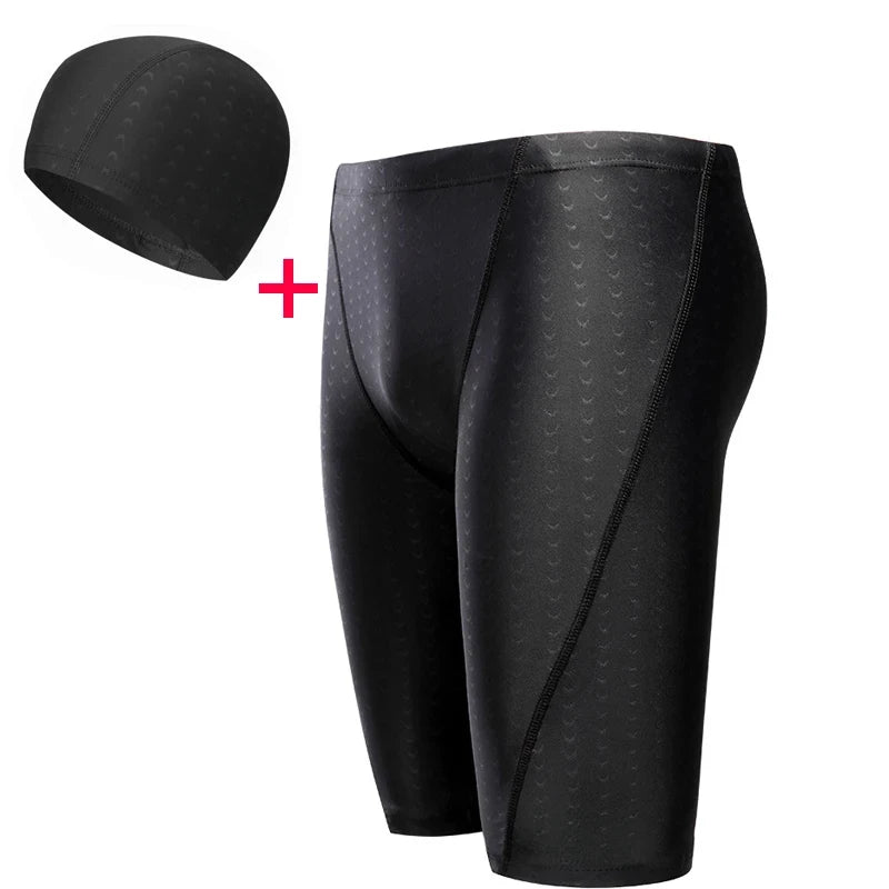 Men Waterproof Swim Shorts With Goggles Ear Plugs Cap Case