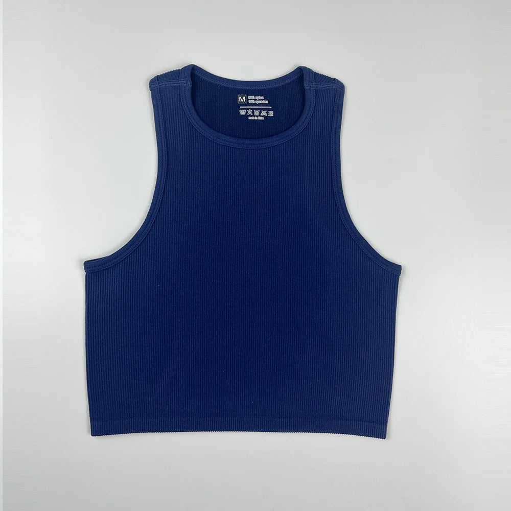 Women Yoga Vest Great Elasticity Gym Sports Crop Tops Fitness Workout Shirts Streetwear Tank Tops Wholesale