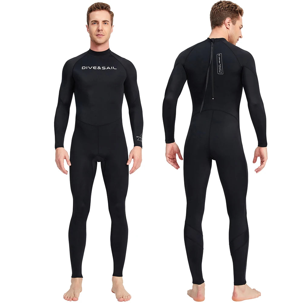 Fit Mens Hooded Wetsuit One Piece Long Sleeve For Surf Scuba Diving Elite Performance
