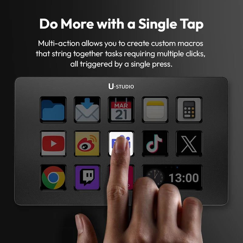 Ulanzi D200 Live Streaming Controller With 13 LCD Keys