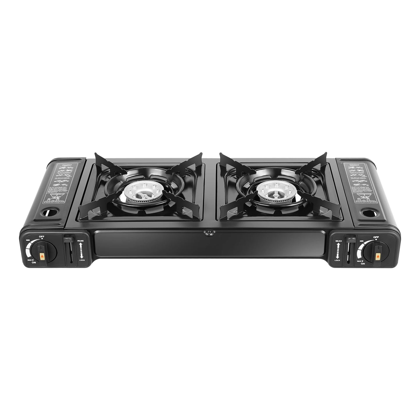 Two Burner Portable Camping Stove Kit With Baking Pan Case