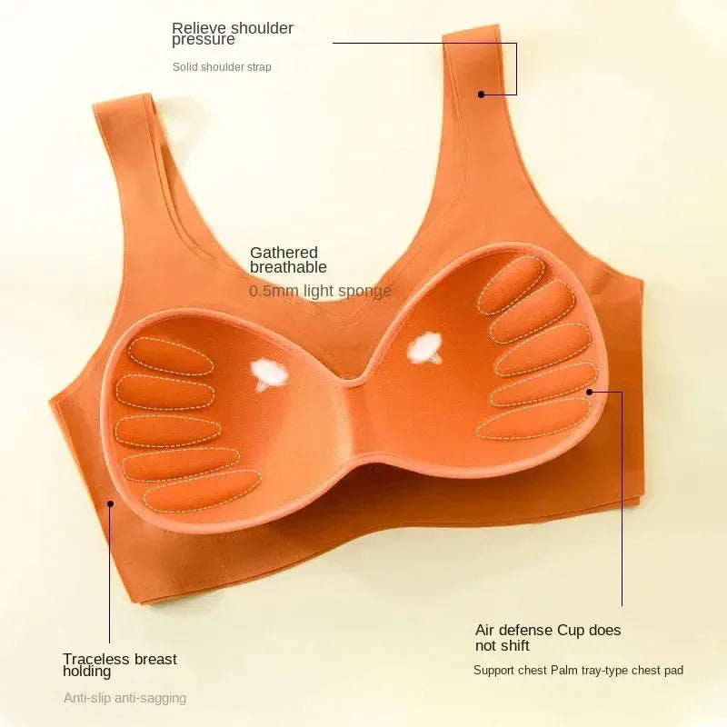 Seamless Wireless Sports Bra Women Push Up Bralette