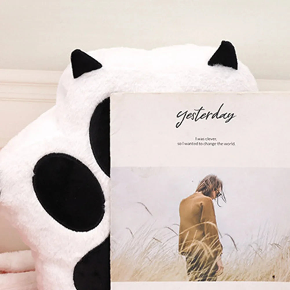 Cute Cat Paw Plush Backpack With Adjustable Straps Cartoon School Bag For Women And Girls