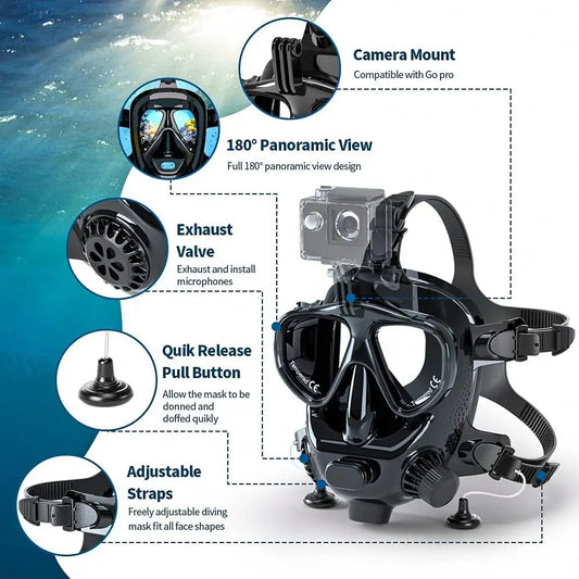 Smaco Full Face Diving Mask Camera Mount