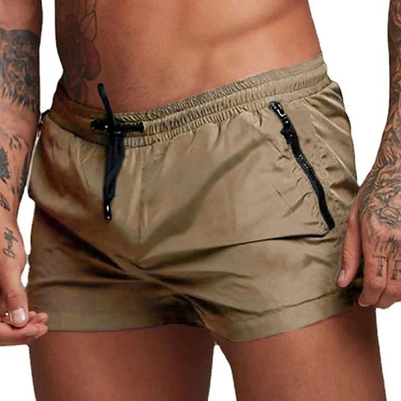 HooThreads Mens Swim Trunks With Zipper Pockets Quick Dry