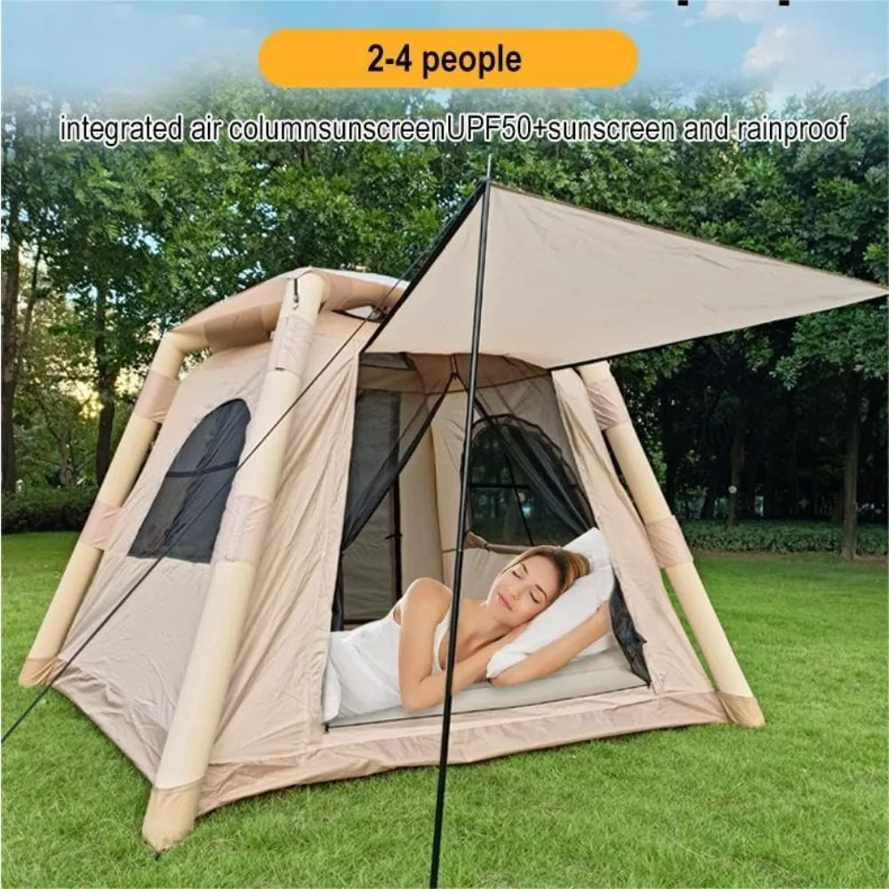 DUOFU 4 Season Inflatable Camping Tent For 2 To 4 People