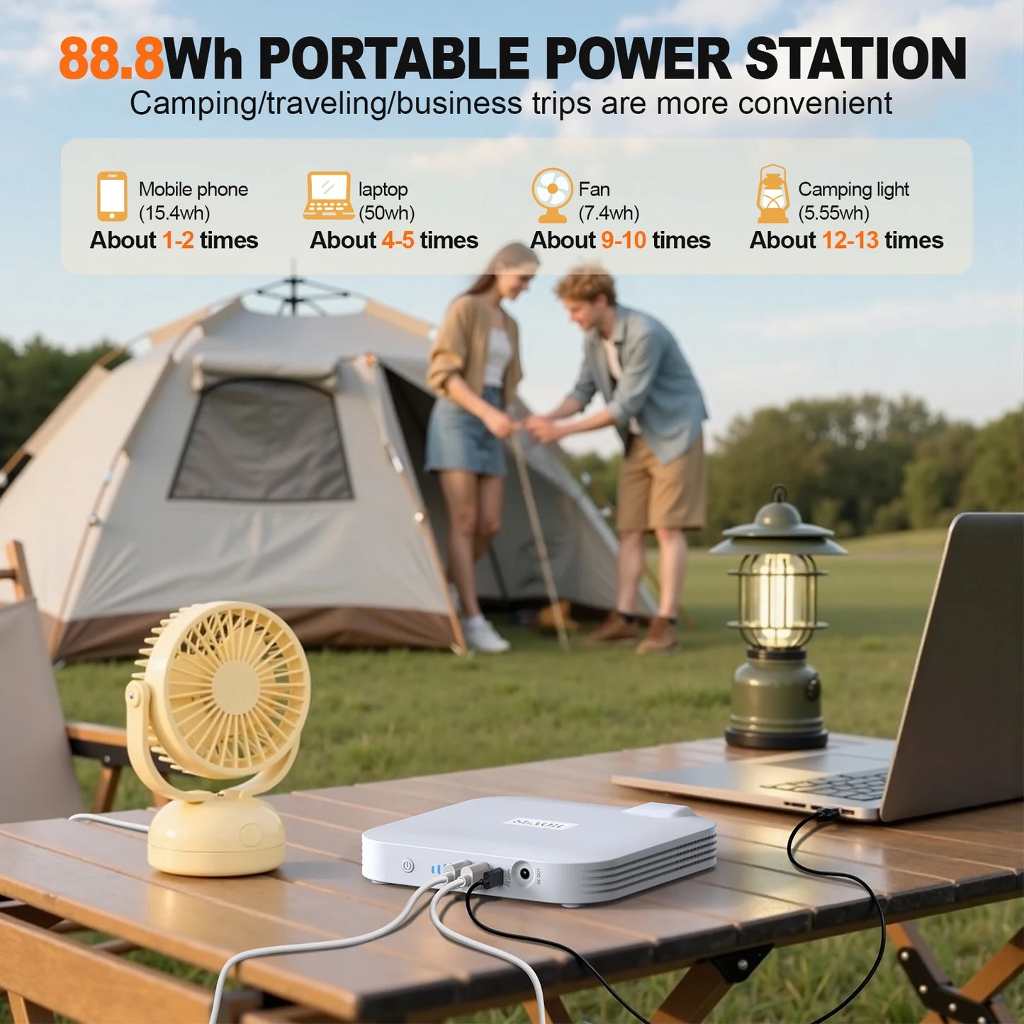 SBAOH Camping Power Station 100W 88Wh Portable Backup
