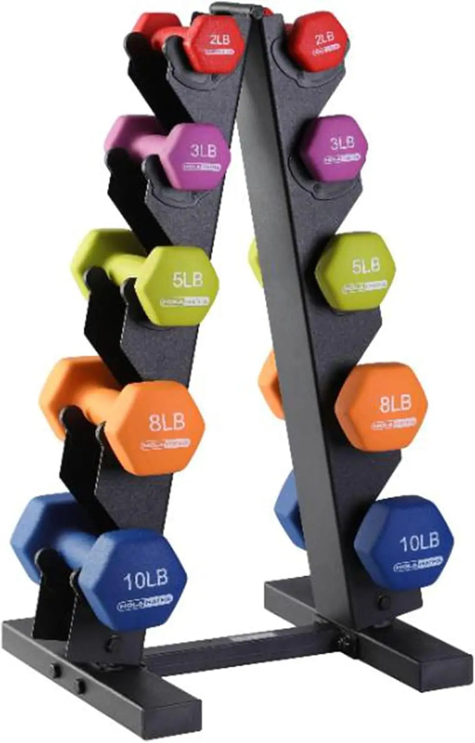 Neoprene Dumbbell Set With Rack For Home Weight Training