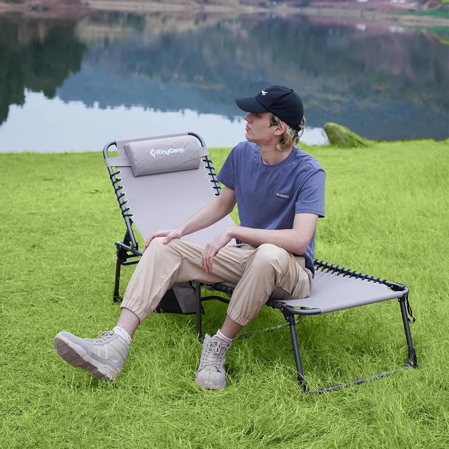 YTYI Outdoor Folding Lounge Chair FivePosition Recliner