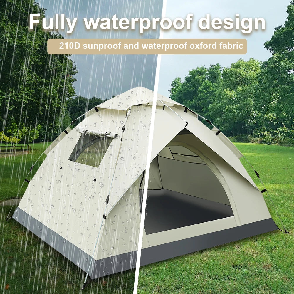 Fully Automatic Camping Tent Lightweight Sunshade Tent Waterproof Quick Open Tent for Hiking Backpacking Camping