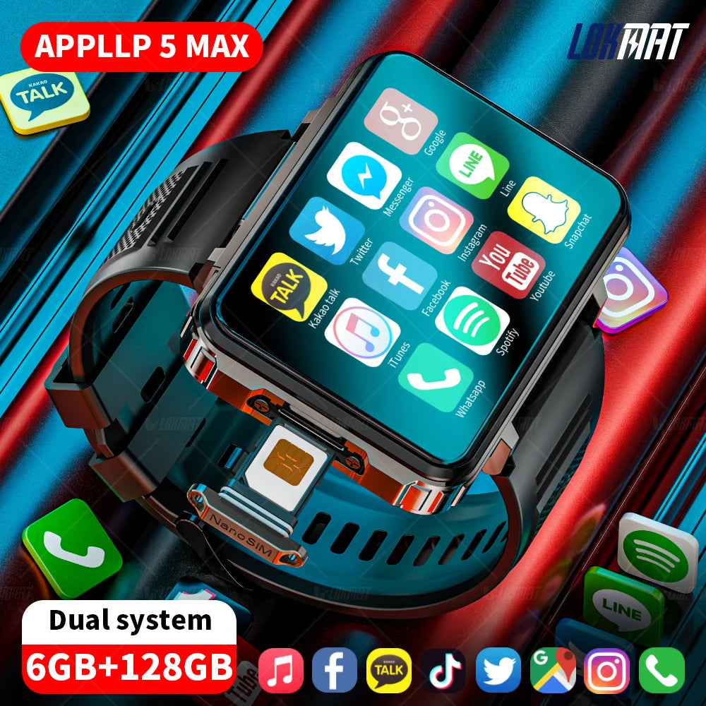 Lokmat Appllp 5 Max Watch Phone 4G Calls Dual Camera