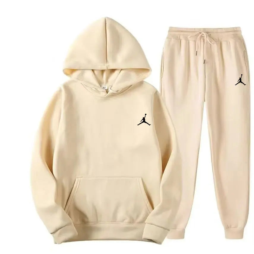 CN Jiangxi Casual Hoodie Set for Men and Women Two Piece