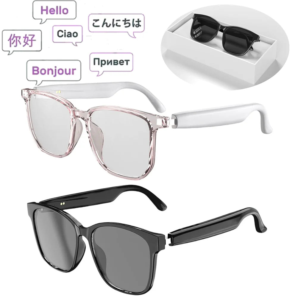 APWIKOGER Bluetooth AI Glasses Earphones Translator
