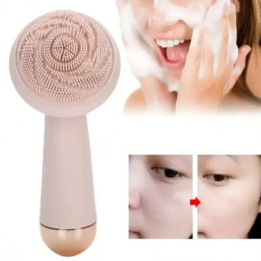 Function Electric Silicone Facial Brush Massager Waterproof