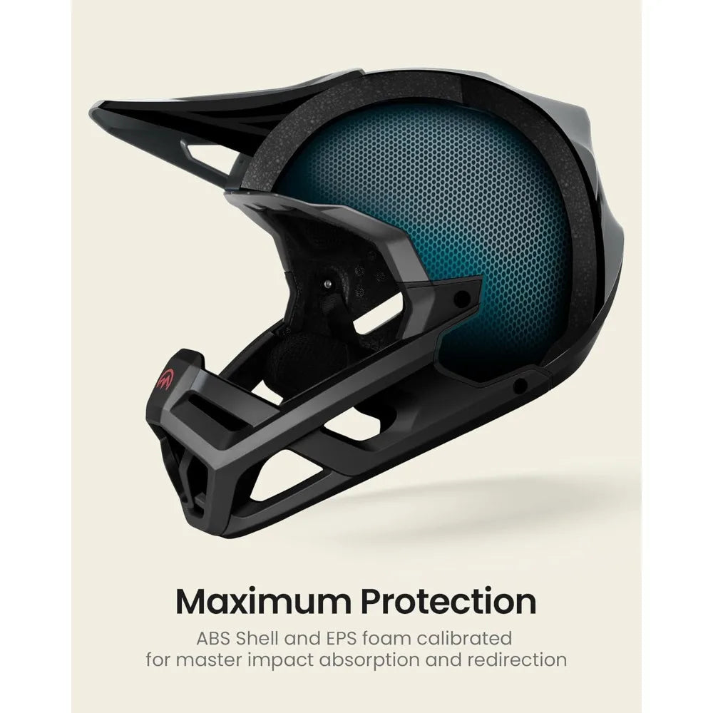 High Concerned Mountain Bike Full Face Helmet Chin Pads