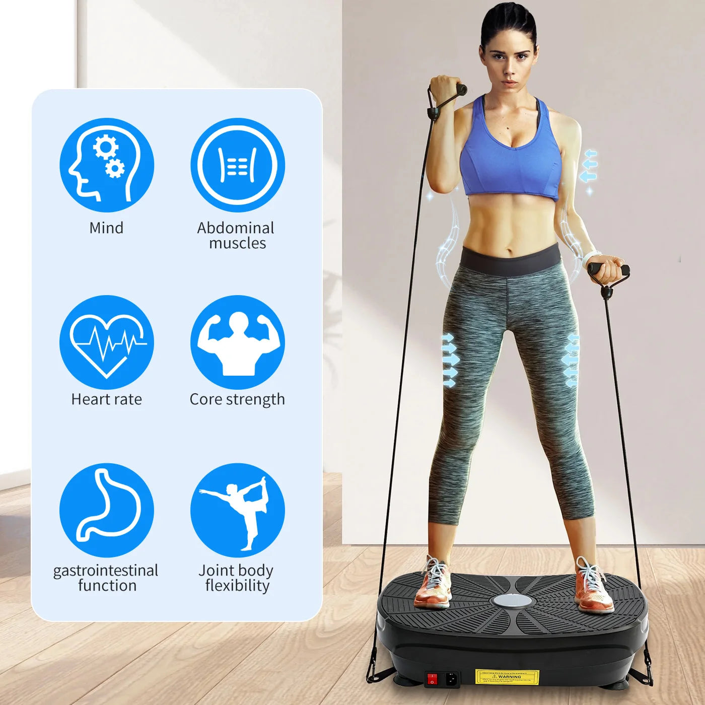 Vibration Plate Exercise Machine Whole Body Workout Platform