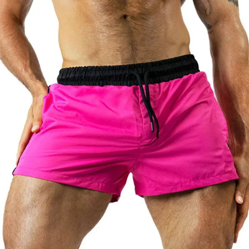 New Running Shorts Men Swimwear Men Swimsuit 2025 Swimming Trunks Short Quick-drying Sexy Mens exy Mens Swim Briefs Beach Shorts