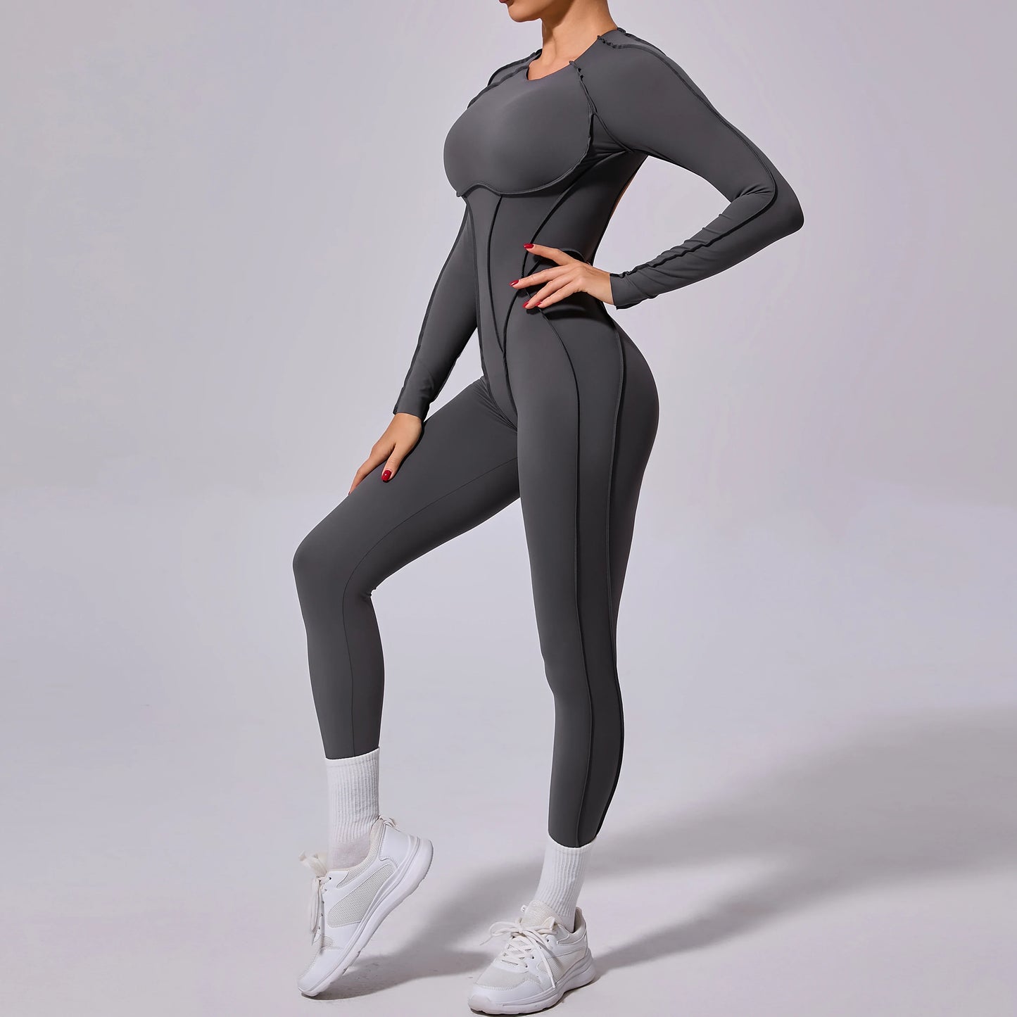 ZEEHOOHCN Women Yoga Jumpsuit One Piece Workout Bodysuit