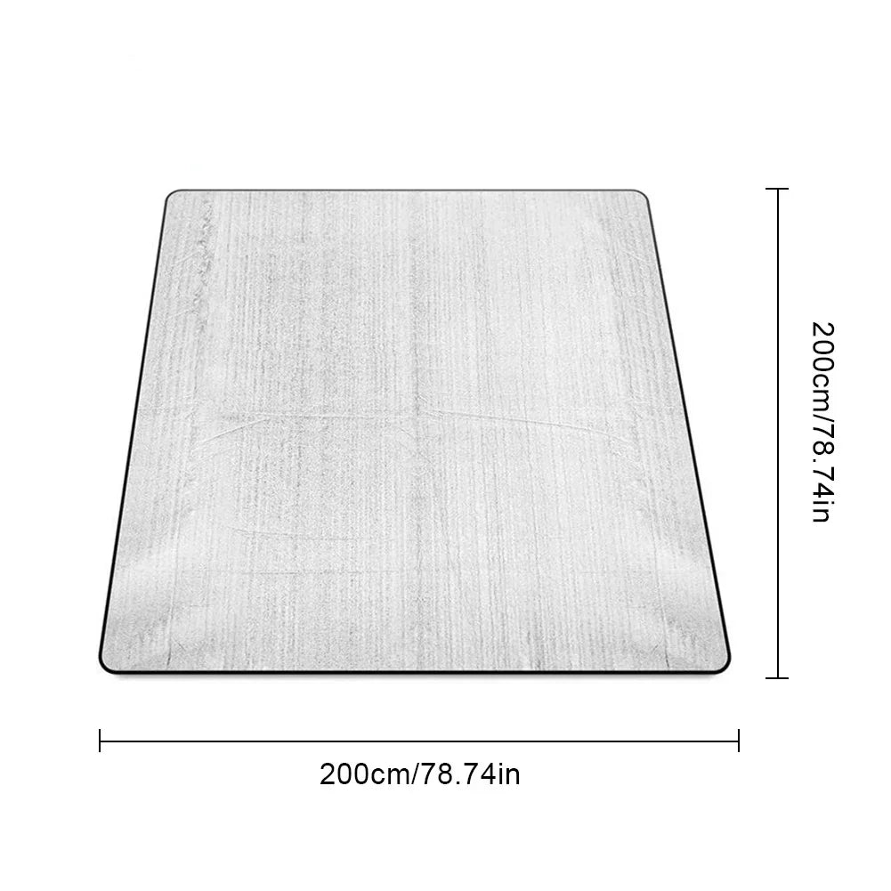 Waterproof Camping Mat Moisture Proof Aluminum Foil Mat Double Sided Sand Free Beach Mat With Storage Bag 78x78in