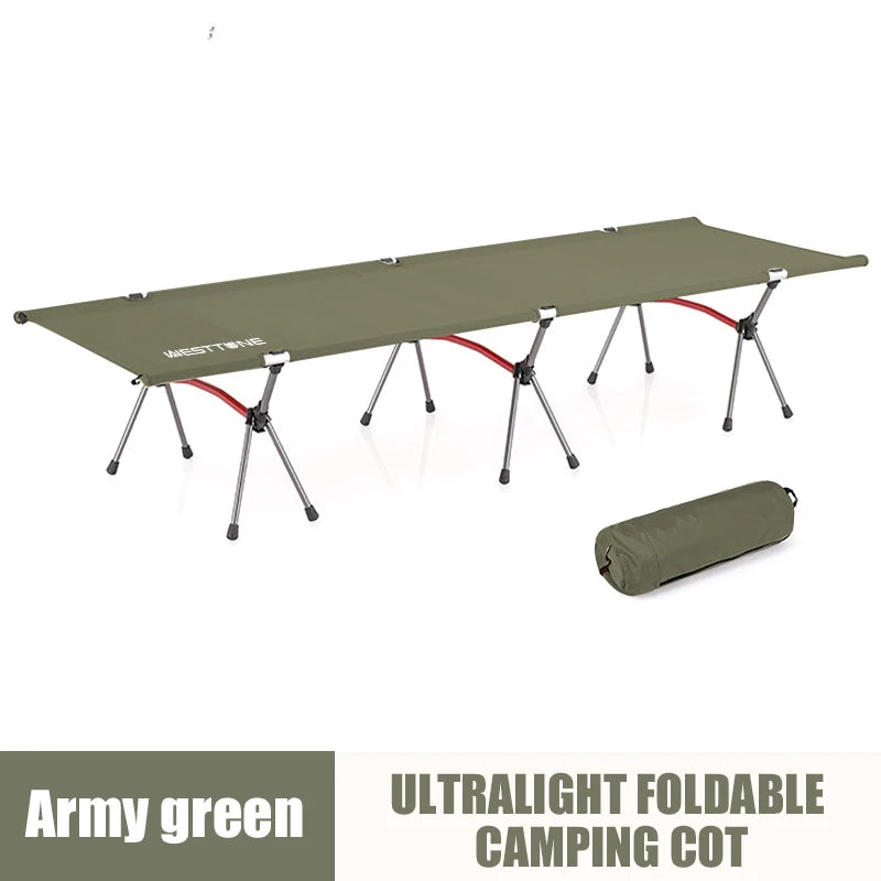 West Tune Camping Cot Ultralight Folding Bed For Outdoors