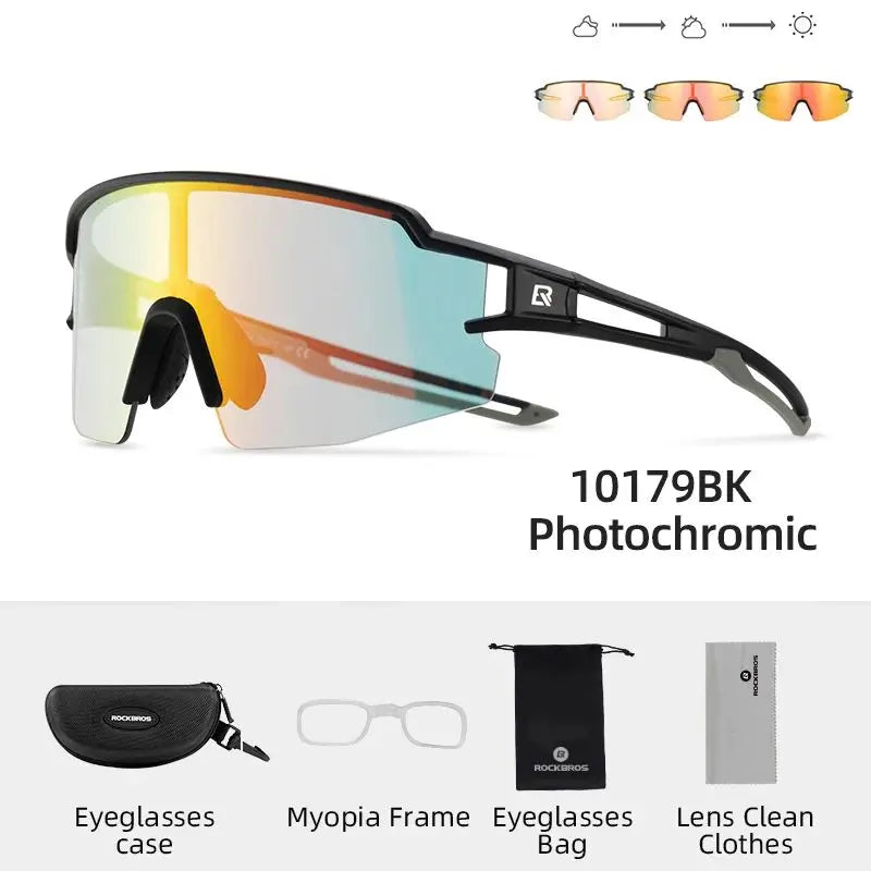 ROCKBROS Photochromic Cycling Glasses UV Protection Eyewear