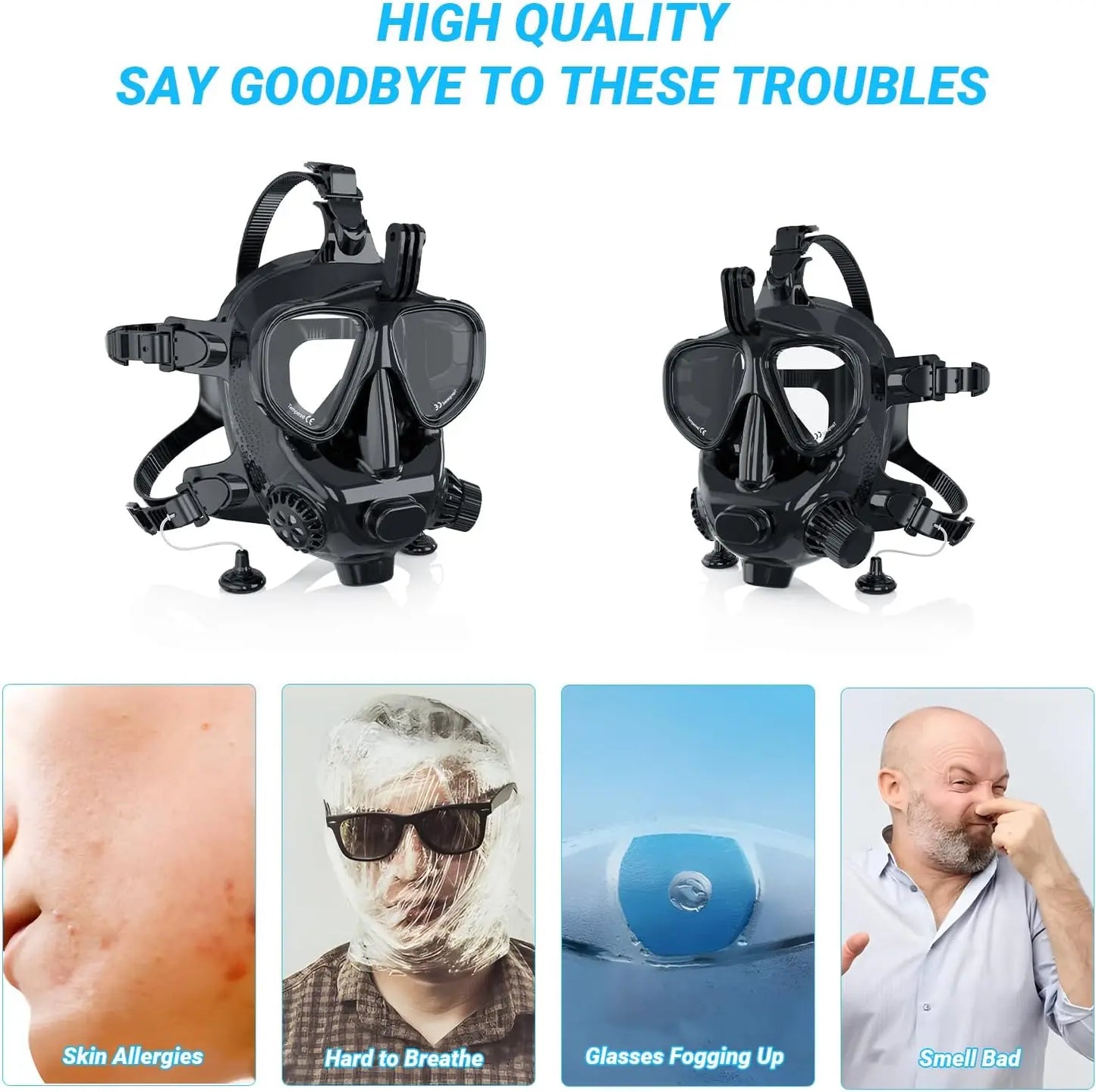 High-concerned Full Face Dive Mask For Snorkeling And Diving